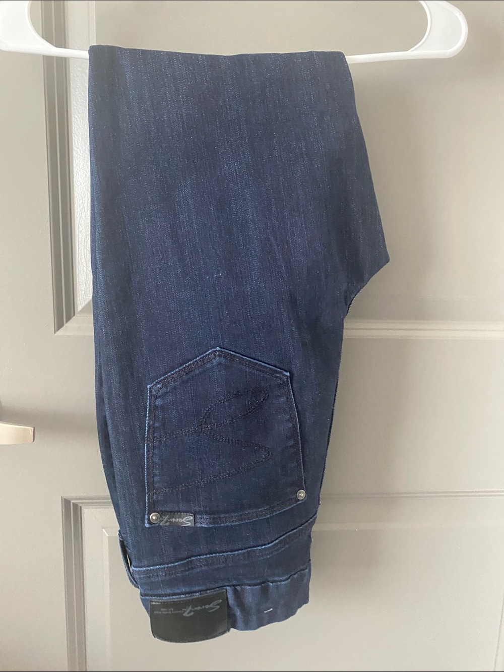 Seven7 Women's Skinny Jeans in Dark Indigo Blue
